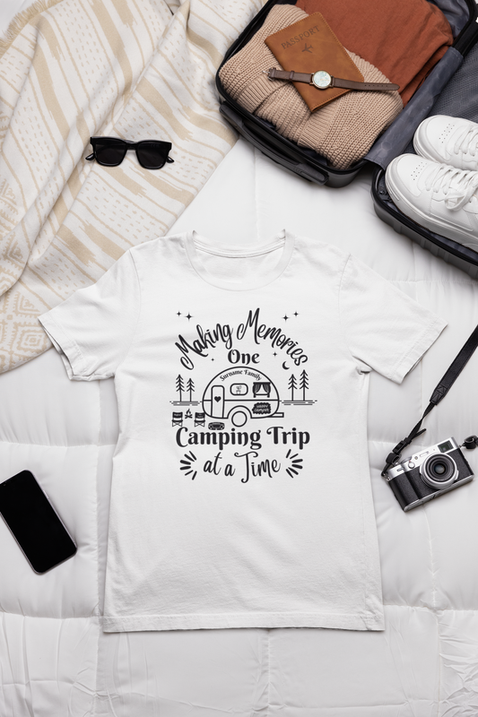 Personalized Making Memories One Camping Trip at a Time Tshirt, RV Camper Shirt, Cute Camping Tee, Family Camping Shirts, Caravan Gift, Gift for Campers