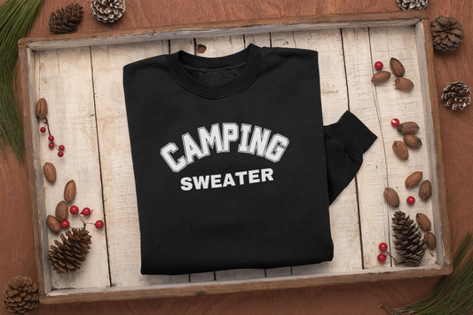 Camping Sweater, Cozy Fall Sweatshirt, Outdoor Camp Sweatshirt, Family Camping Sweaters, Hiking Unisex Crewneck, Camp Life Apparel