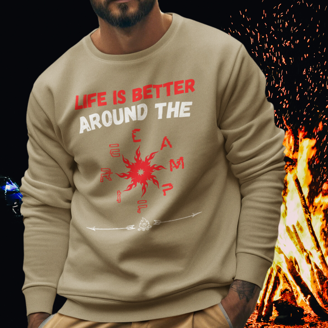 Campfire Sweatshirt, Camping Sweatshirt, Campfire Shirt, Outdoors Sweatshirt, Hiking Sweater, Gift for Campers, Gift for Him