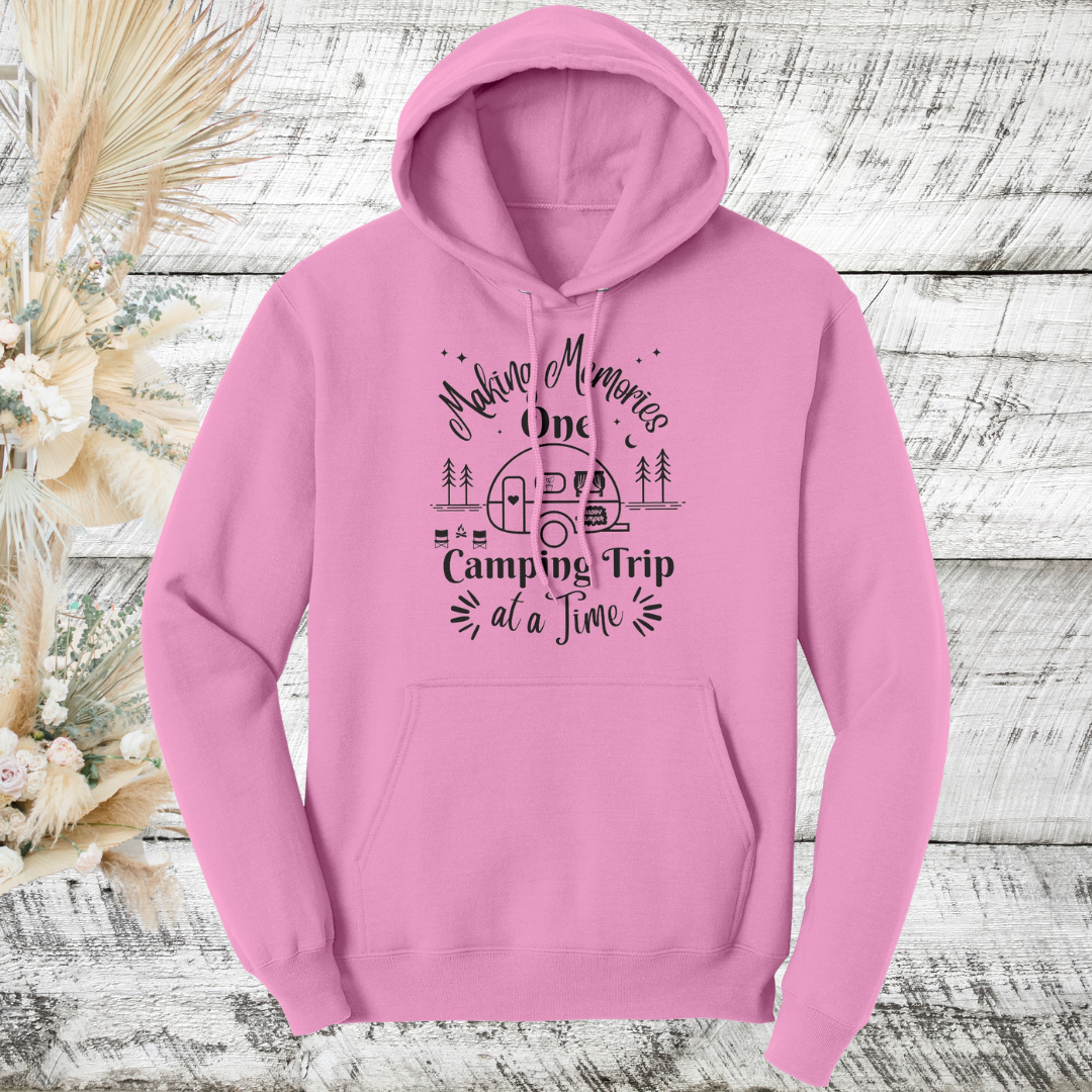 Making Memories One Camping Trip at a Time Hooded Sweatshirt, Camper Gift, Caravan Shirt, Vacation Sweatshirt, RV Sweatshirt, Gift for Her