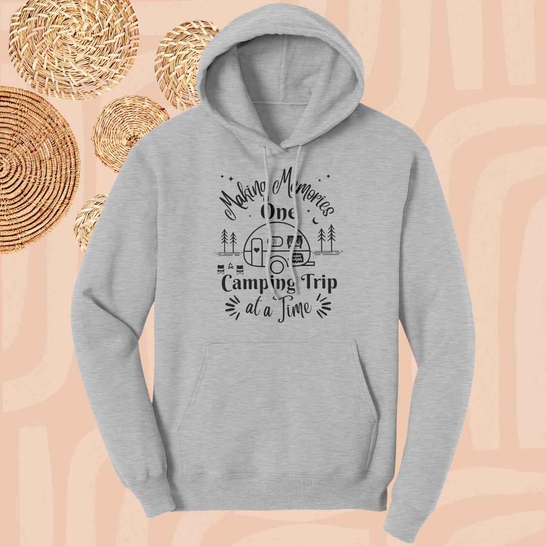 Making Memories One Camping Trip at a Time Hooded Sweatshirt, Camper Gift, Caravan Shirt, Vacation Sweatshirt, RV Sweatshirt, Gift for Her