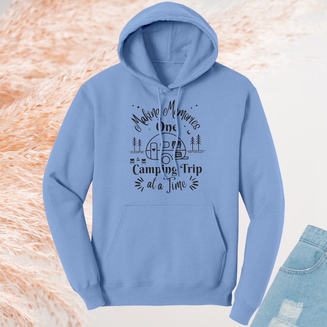 Making Memories One Camping Trip at a Time Hooded Sweatshirt, Camper Gift, Caravan Shirt, Vacation Sweatshirt, RV Sweatshirt, Gift for Her