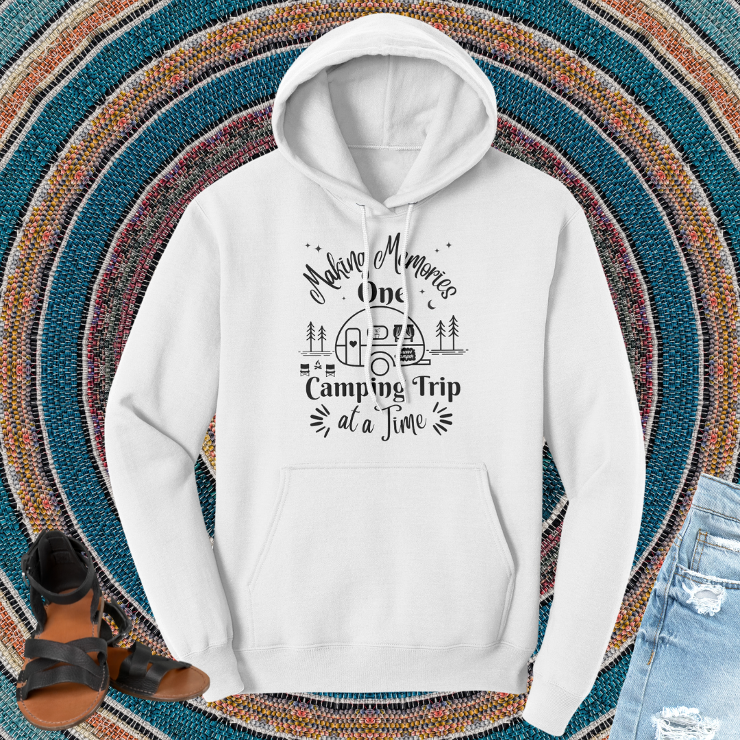 Making Memories One Camping Trip at a Time Hooded Sweatshirt, Camper Gift, Caravan Shirt, Vacation Sweatshirt, RV Sweatshirt, Gift for Her