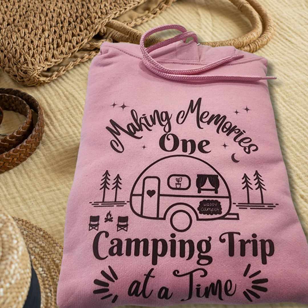 Making Memories One Camping Trip at a Time Hooded Sweatshirt, Camper Gift, Caravan Shirt, Vacation Sweatshirt, RV Sweatshirt, Gift for Her