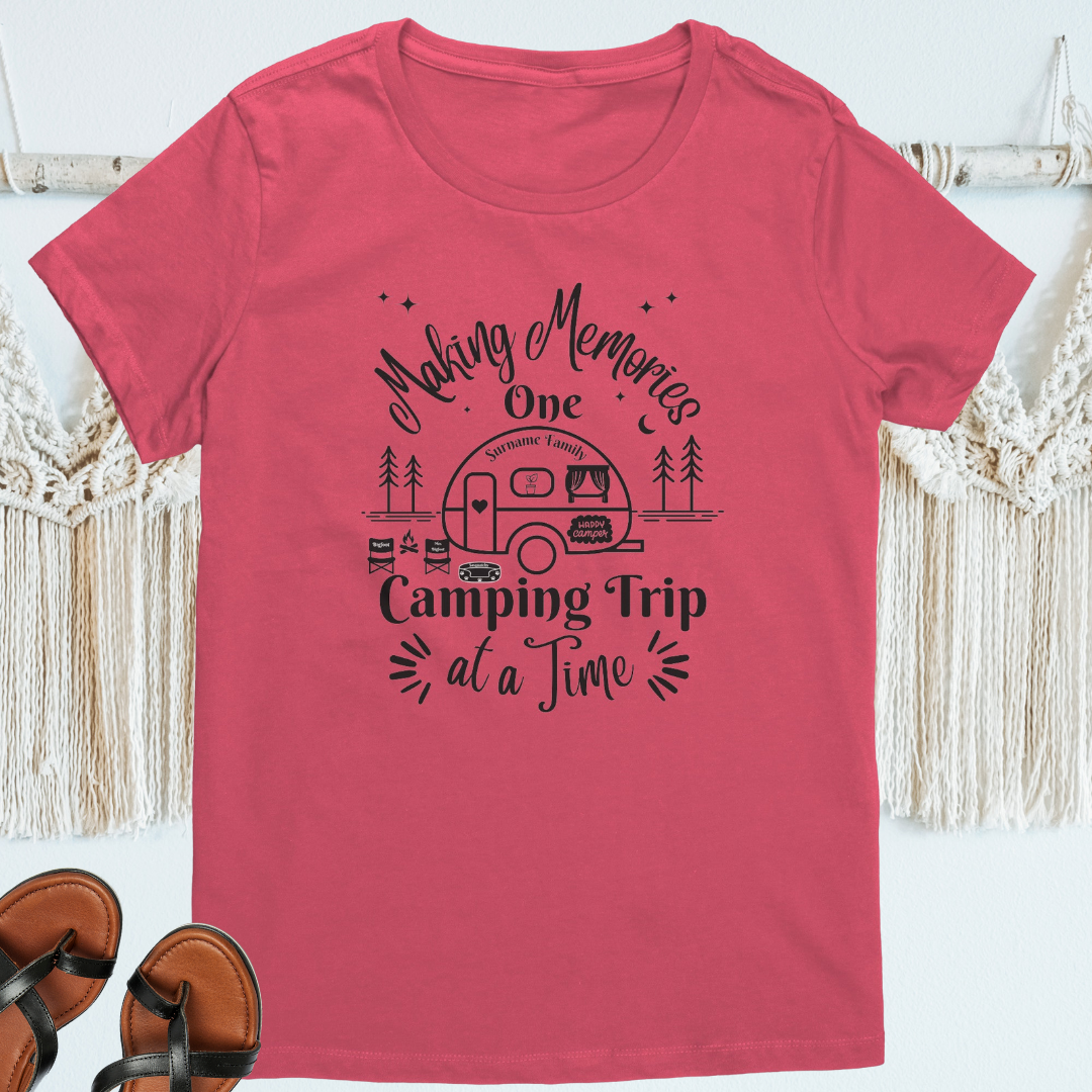 Personalized Making Memories One Camping Trip at a Time Tshirt, RV Camper Shirt, Cute Camping Tee, Family Camping Shirts, Caravan Gift, Gift for Campers