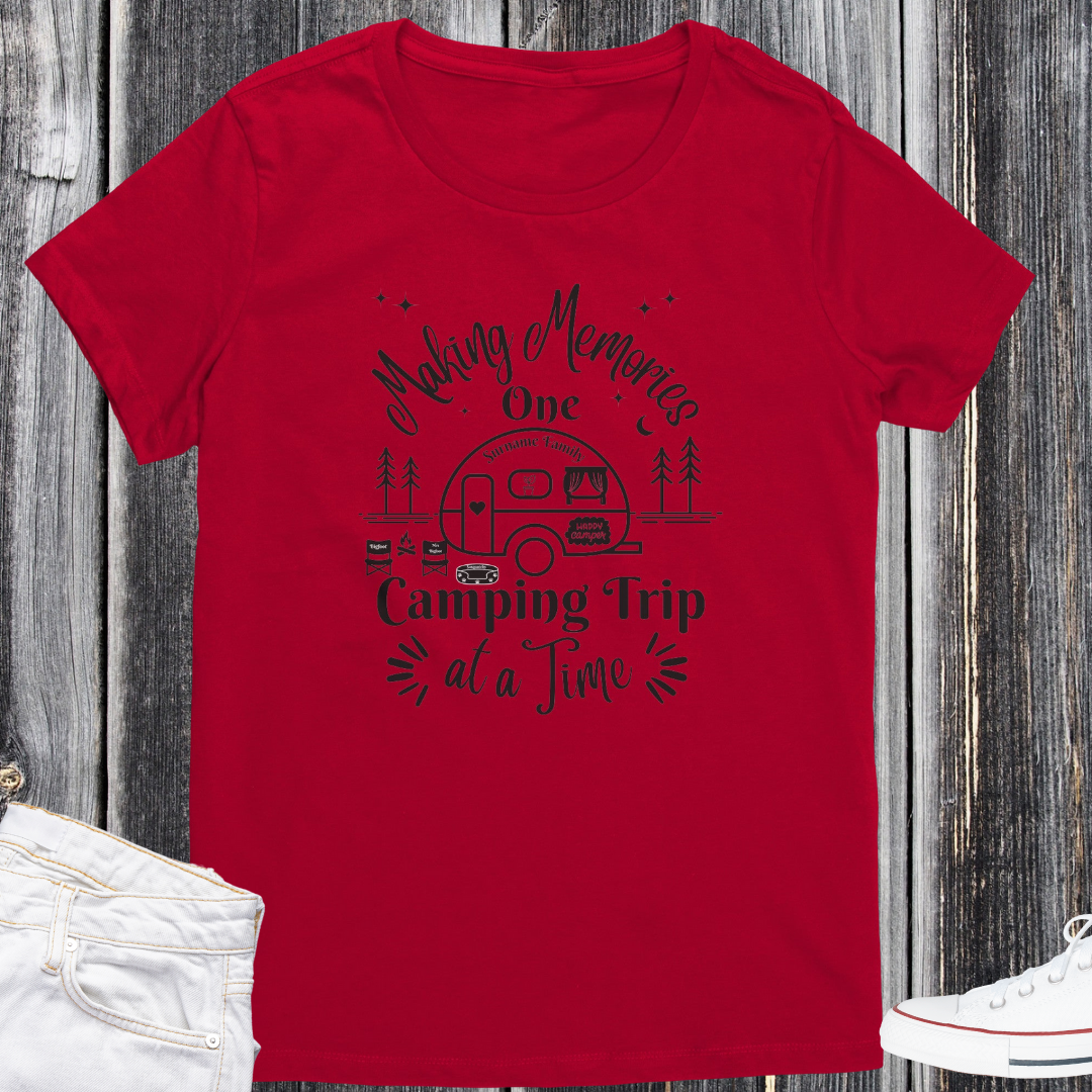 Personalized Making Memories One Camping Trip at a Time Tshirt, RV Camper Shirt, Cute Camping Tee, Family Camping Shirts, Caravan Gift, Gift for Campers