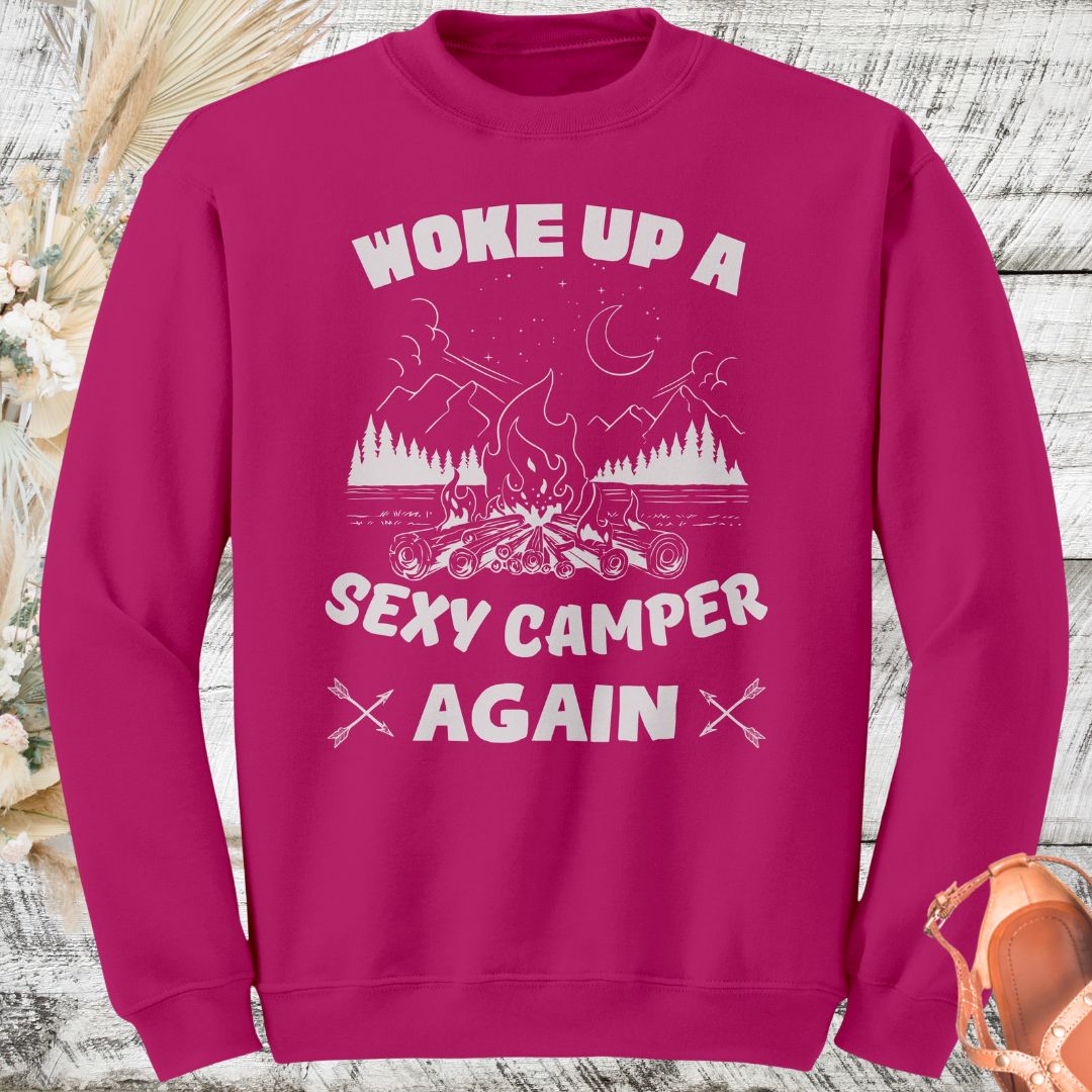 Funny Camping Sweatshirt, Campfire Sweater, Hiking Shirt, Outdoors Sweatshirt, Mountains Shirt, Unisex Crewneck Sweatshirt, RV Camper Gift