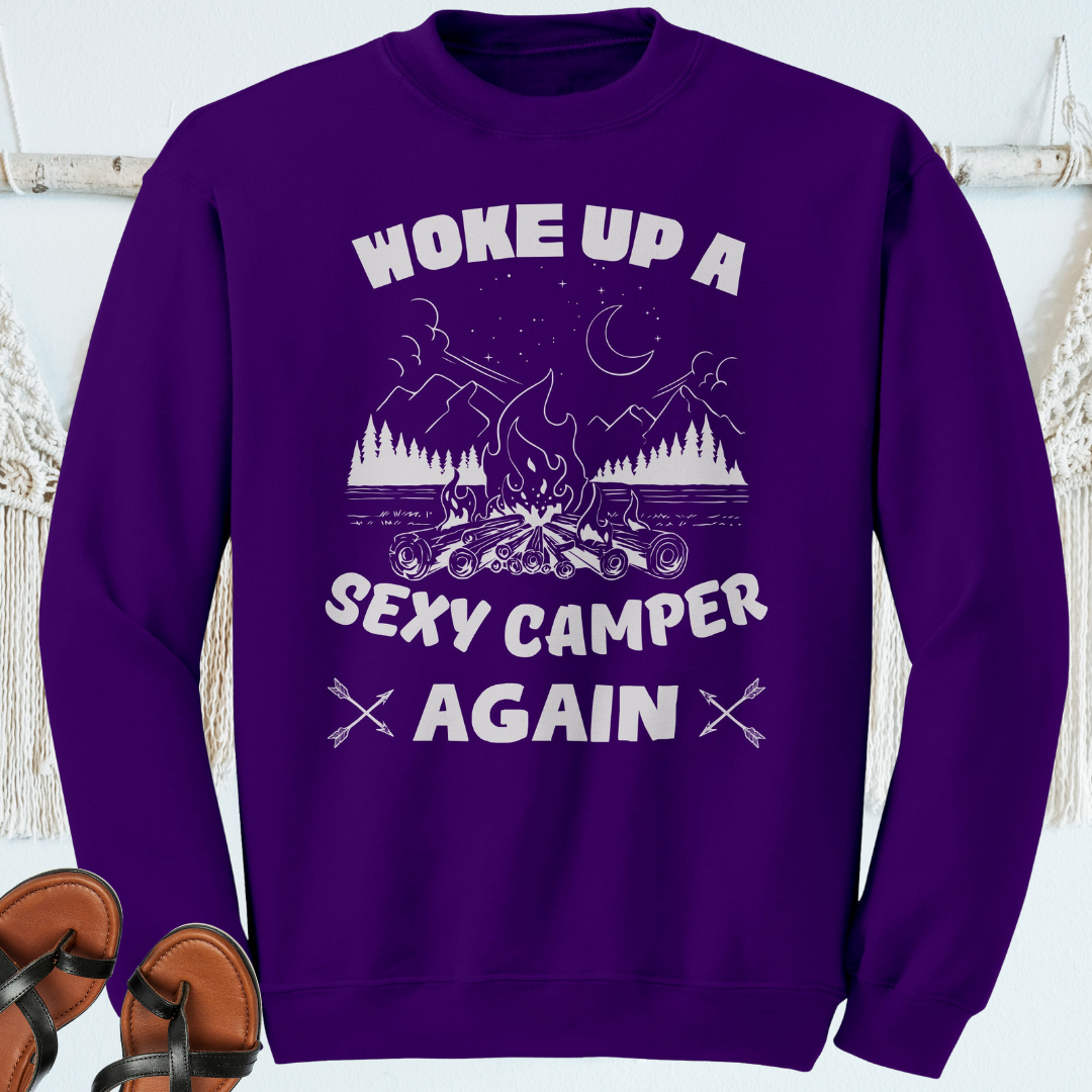 Funny Camping Sweatshirt, Campfire Sweater, Hiking Shirt, Outdoors Sweatshirt, Mountains Shirt, Unisex Crewneck Sweatshirt, RV Camper Gift