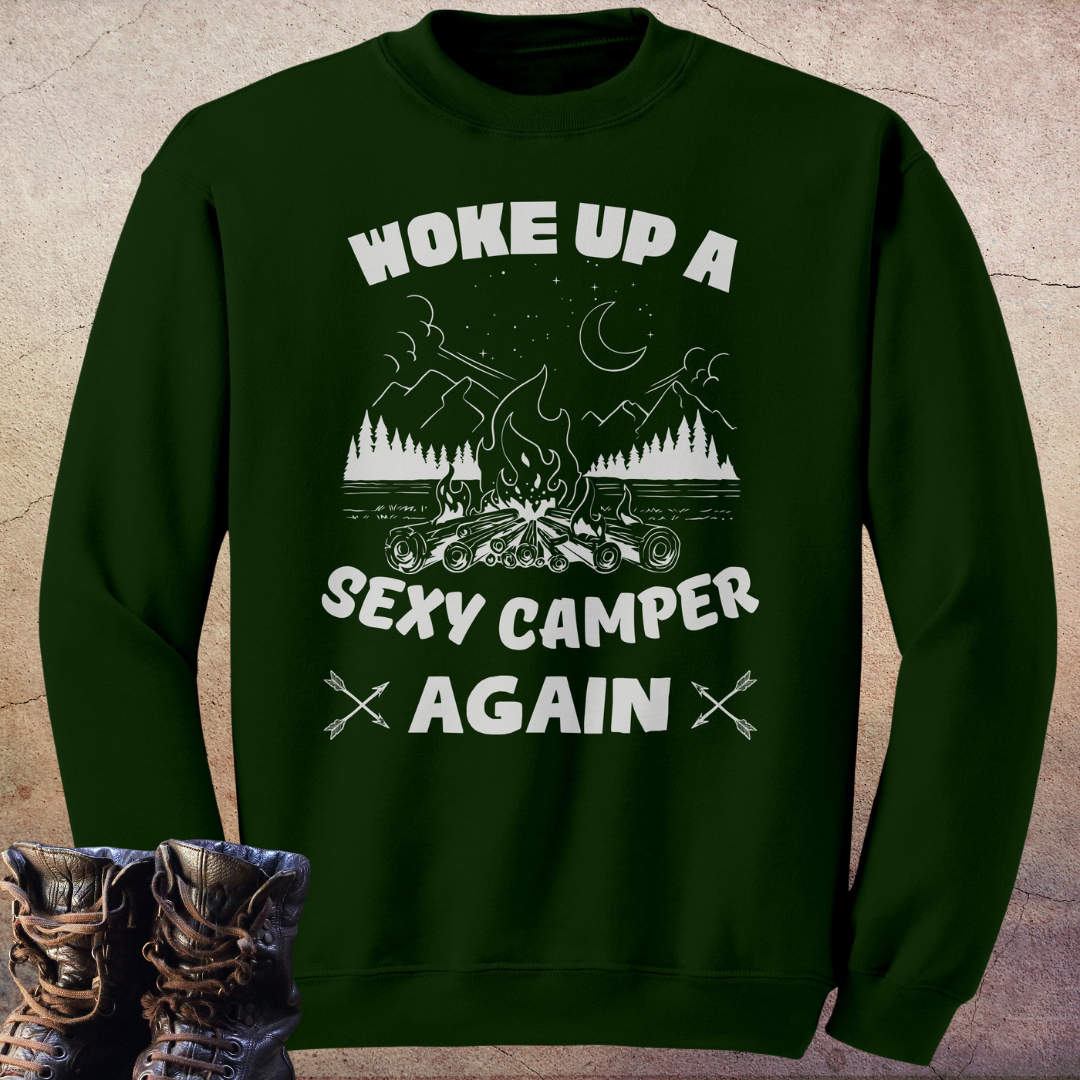 Funny Camping Sweatshirt, Campfire Sweater, Hiking Shirt, Outdoors Sweatshirt, Mountains Shirt, Unisex Crewneck Sweatshirt, RV Camper Gift