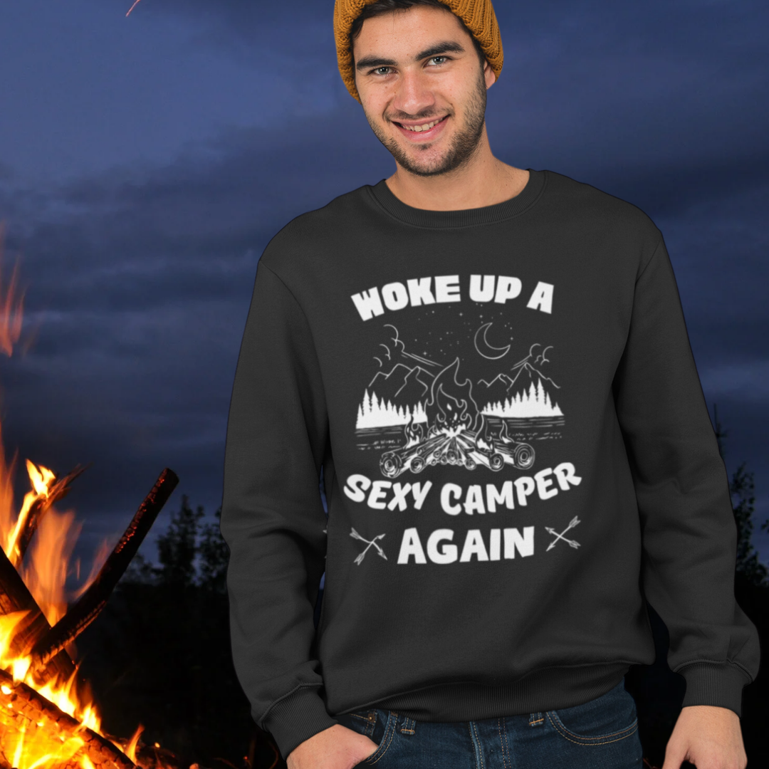 Funny Camping Sweatshirt, Campfire Sweater, Hiking Shirt, Outdoors Sweatshirt, Mountains Shirt, Unisex Crewneck Sweatshirt, RV Camper Gift