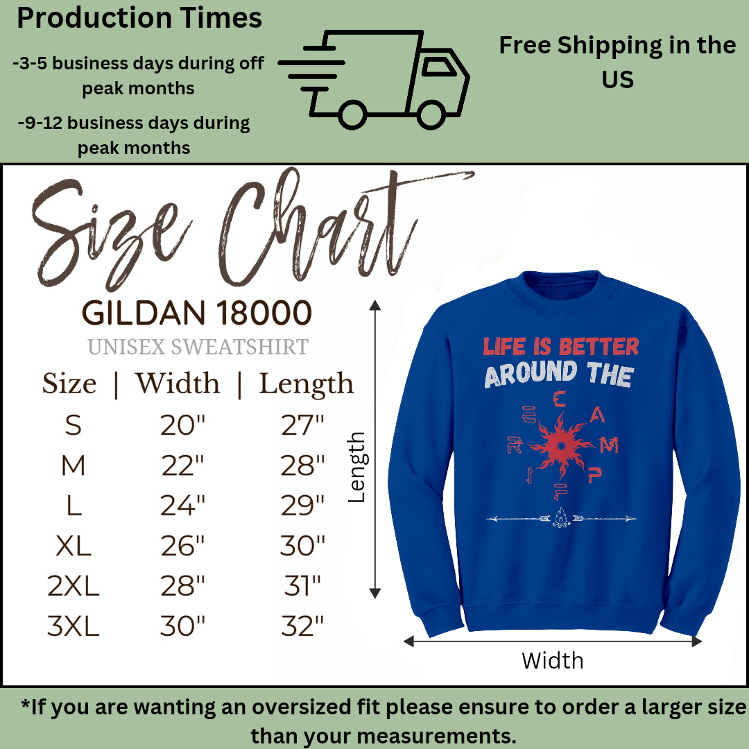 Campfire Sweatshirt, Camping Sweatshirt, Campfire Shirt, Outdoors Sweatshirt, Hiking Sweater, Gift for Campers, Gift for Him