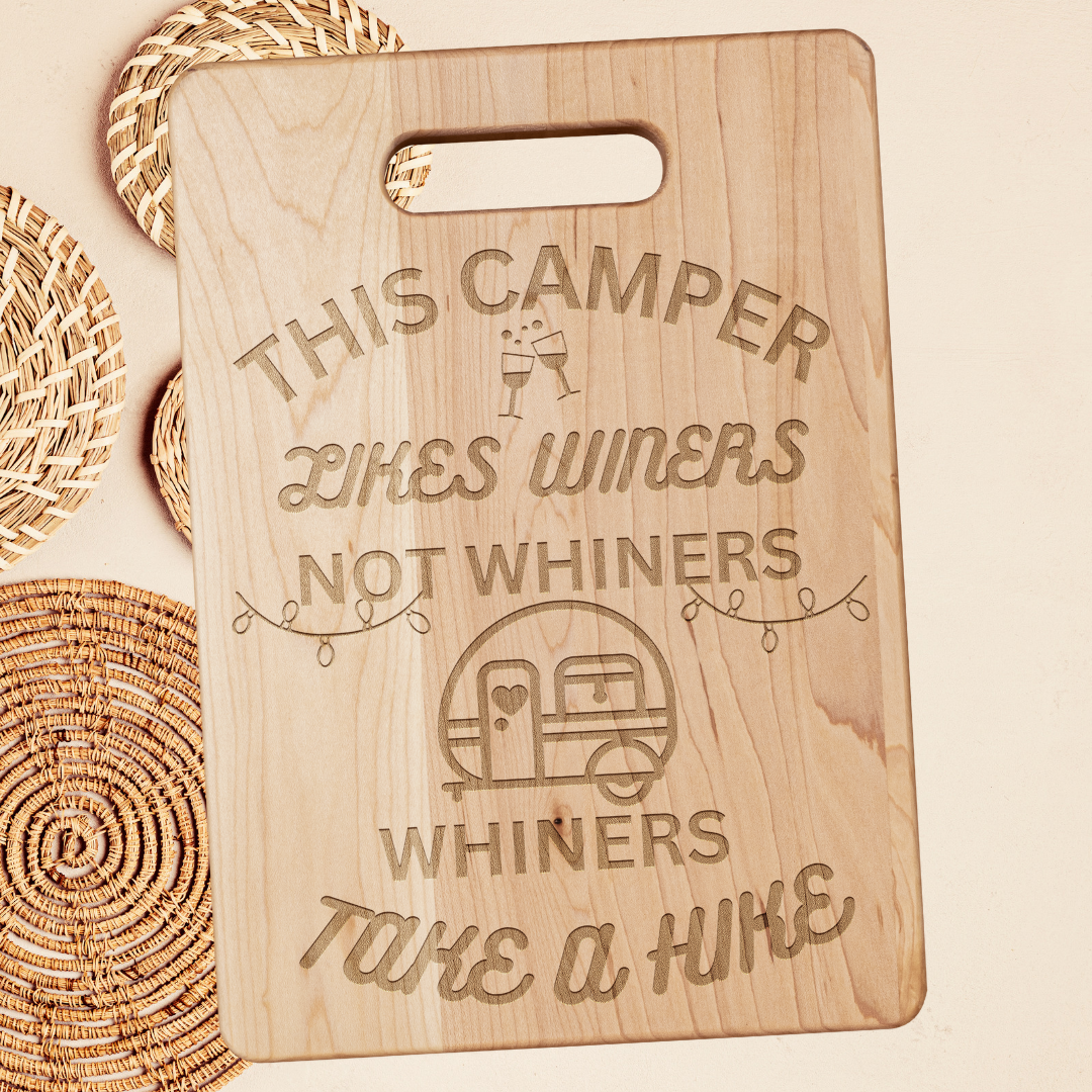 Camper Cutting Board, Winers not Whiners Funny Cheese Board, RV Cutting Board, Camping Gear, RV Accessories