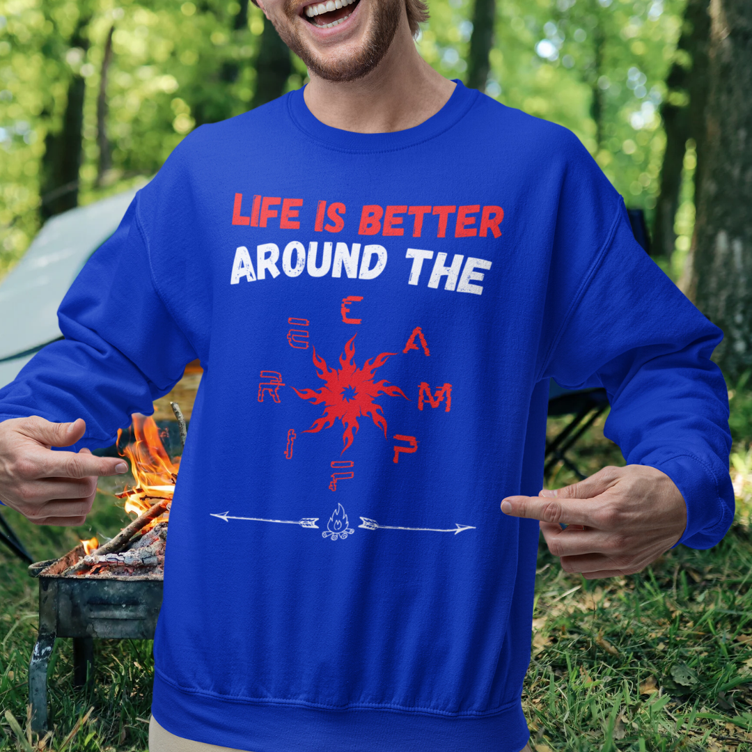 Campfire Sweatshirt, Camping Sweatshirt, Campfire Shirt, Outdoors Sweatshirt, Hiking Sweater, Gift for Campers, Gift for Him