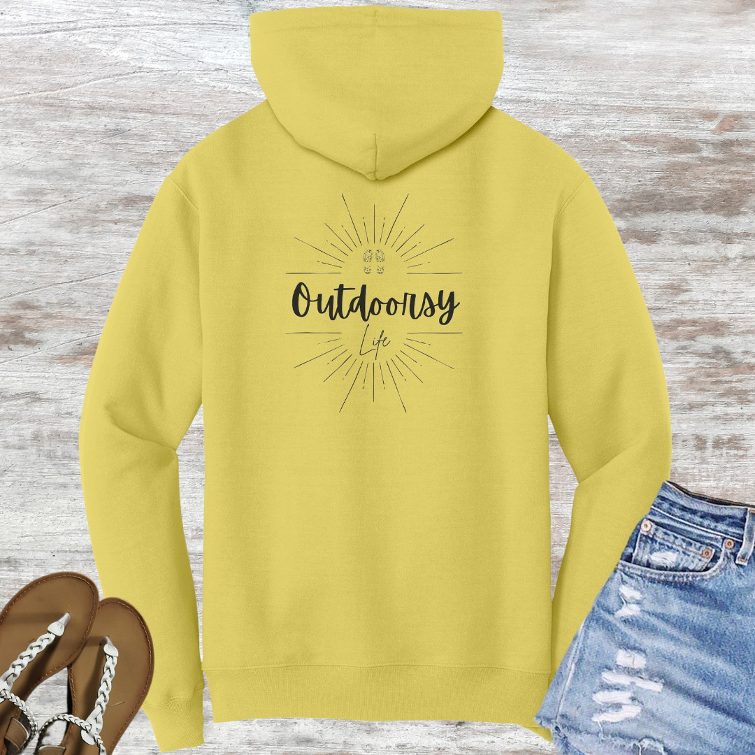 Outdoorsy Life Hoodie, Outdoors Hooded Sweatshirt, Hiking Hoodie, Forest Sweatshirt, Adventure Hoodie, Nature Lover Gift, Gift for Campers