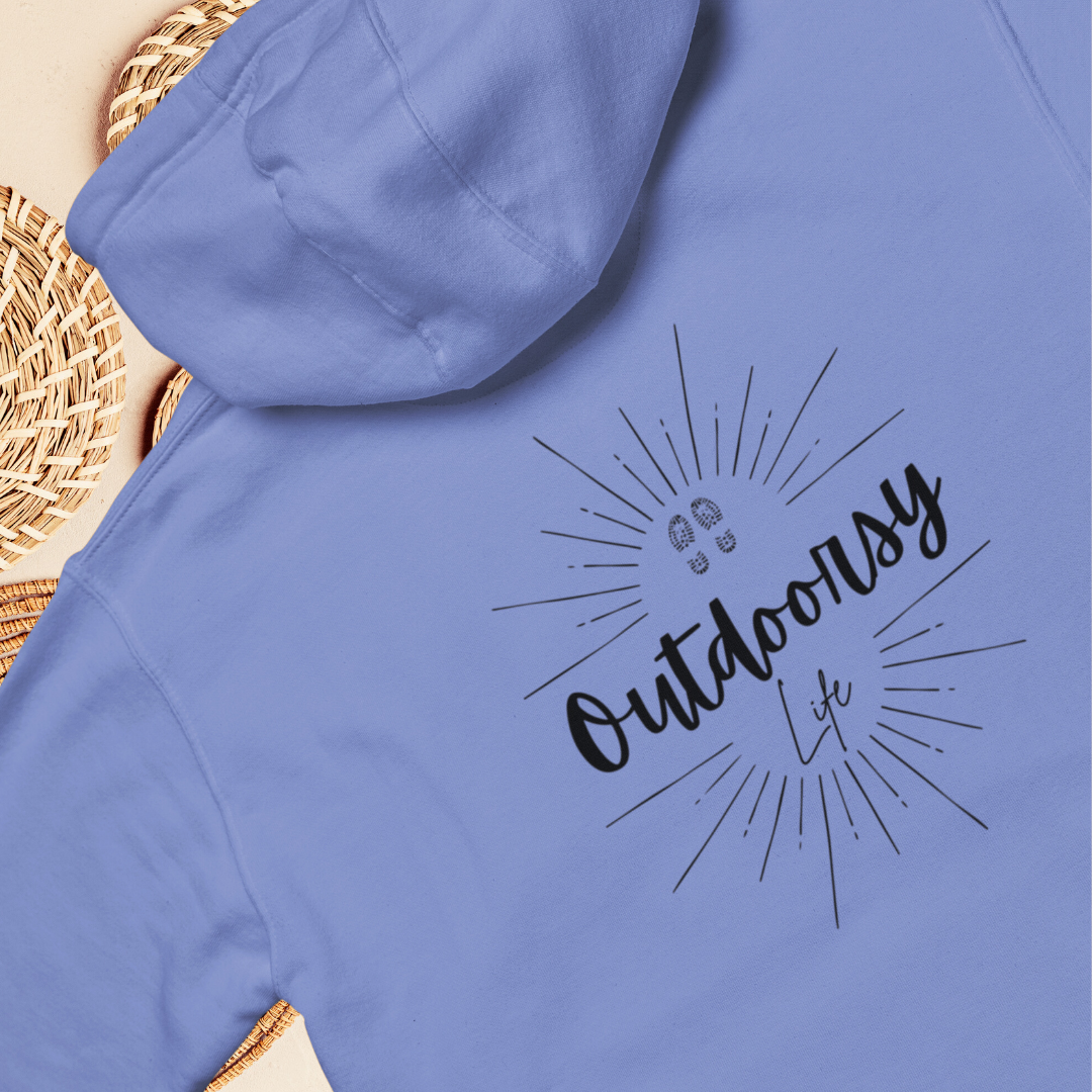 Outdoorsy Life Hoodie, Outdoors Hooded Sweatshirt, Hiking Hoodie, Forest Sweatshirt, Adventure Hoodie, Nature Lover Gift, Gift for Campers