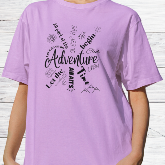 Adventure Lover Shirt, Travel Tshirt, Road Trip Tee, Cute Camping Shirt, RV Shirt, S'mores Camp Shirt, Adventure Awaits Tshirt