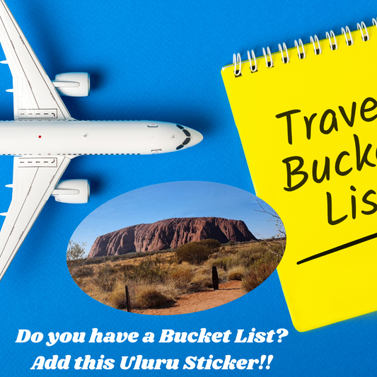 Uluru Sticker, Bucket List Sticker, Australian Outback Sticker, Australian Landmark Holiday Photo, Travel Sticker, Vacation Photo, Gift for Traveler