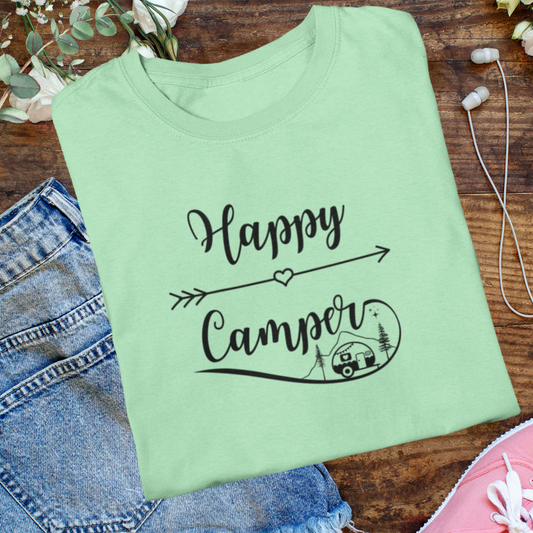 Happy Camper Shirt, Camping Arrow Shirt, Camp Life Shirt, Campfire Shirt, Adventure Shirt, Hiking Shirt, RV Shirt, Caravan Gift, Nature Lover Gift