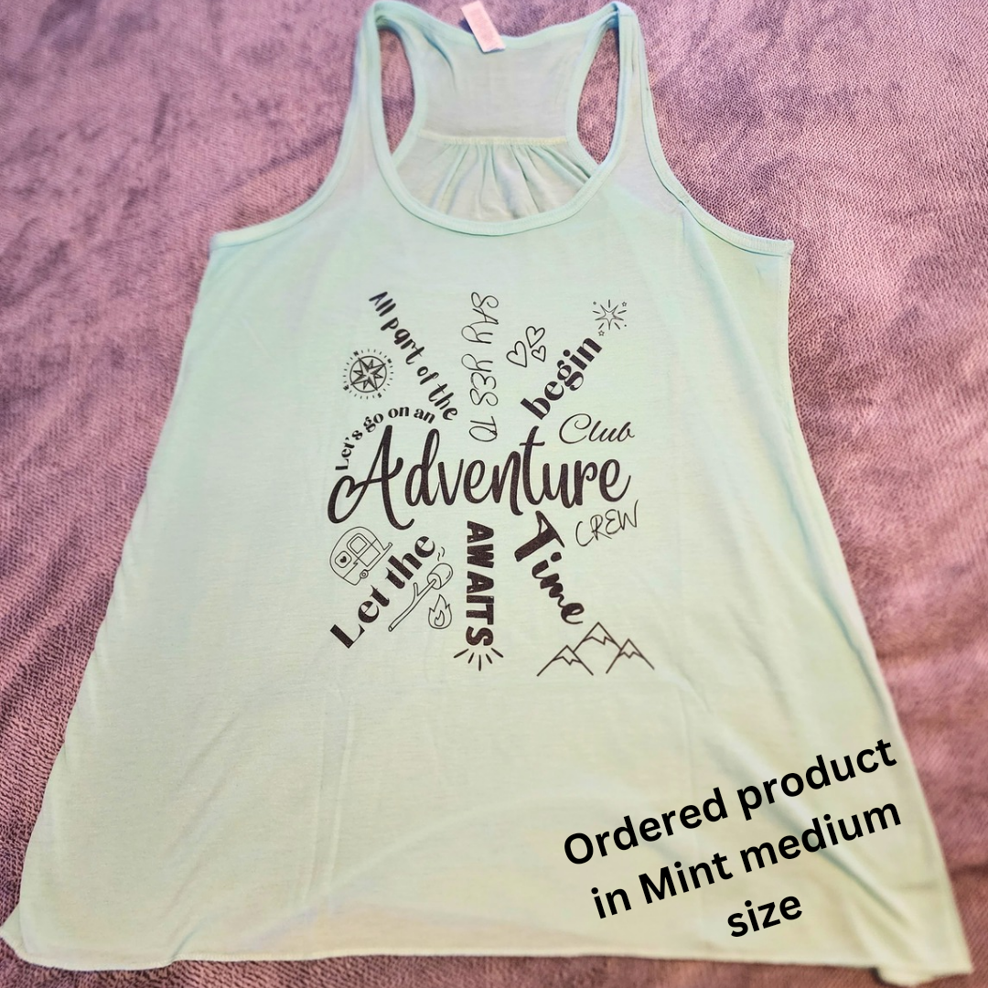 Women's Hiking Tank Top, Women's Flowy Exercise Top, Comfy Yoga Tank, Cute Summer Top, Gift for Adventure Lover