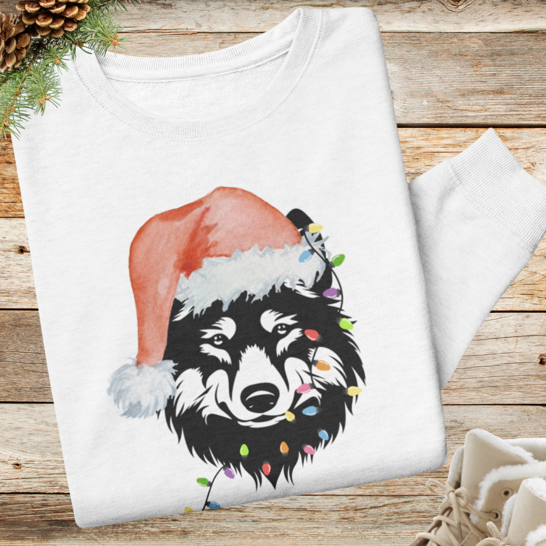 Wolf Christmas Sweatshirt, Xmas Wolf Sweater, Tangled Christmas Lights Animal Sweatshirt, Wolf Sweatshirt, Gift for Wolf Lover, National Parks Wildlife Sweatshirt