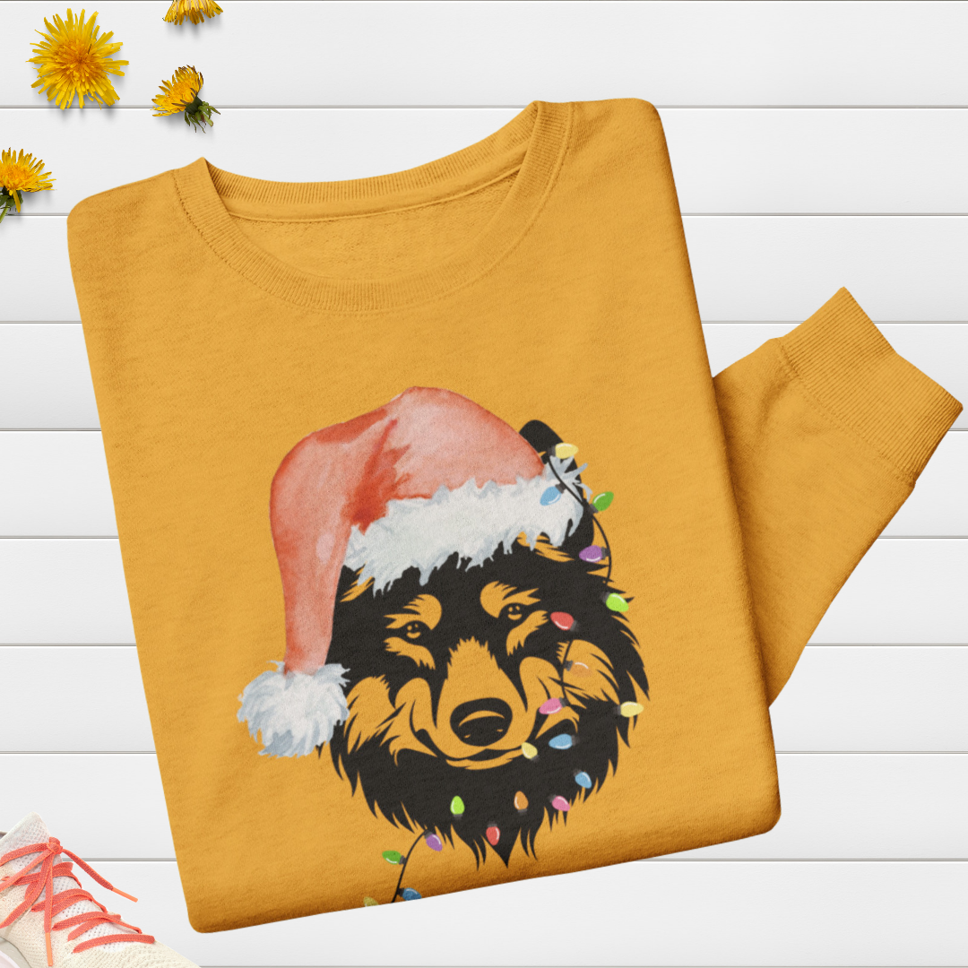 Wolf Christmas Sweatshirt, Xmas Wolf Sweater, Tangled Christmas Lights Animal Sweatshirt, Wolf Sweatshirt, Gift for Wolf Lover, National Parks Wildlife Sweatshirt