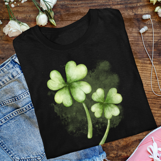 St Patrick's Day Shirt, Shamrock Lucky Tshirt, St Paddy's Day Irish Clothing, Cute Clover Shirt, Gift for Gardener, Nature Lover Gift