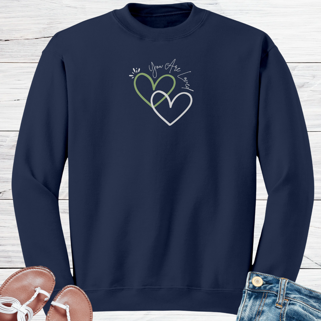 Valentine's Day Heart Sweatshirt, You Are Loved Sweater, Kindness Motivational Sweatshirt, Inspirational Apparel, Gift for Valentine's Day