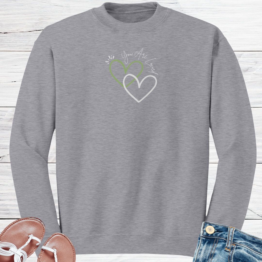 Valentine's Day Heart Sweatshirt, You Are Loved Sweater, Kindness Motivational Sweatshirt, Inspirational Apparel, Gift for Valentine's Day