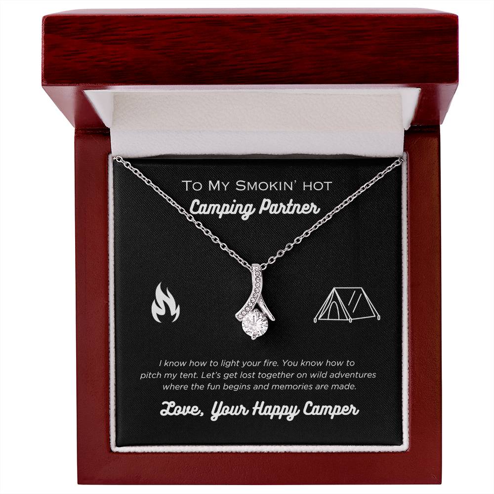 I know how to light your Fire Alluring Beauty Necklace, Gift for Smokin' Hot Camping Partner, Funny Valentine's Day Gift, Gift for Hiking Partner, Unique Gift for Camper, Gift for Outdoorsy Women, Christmas Gift for Hiker